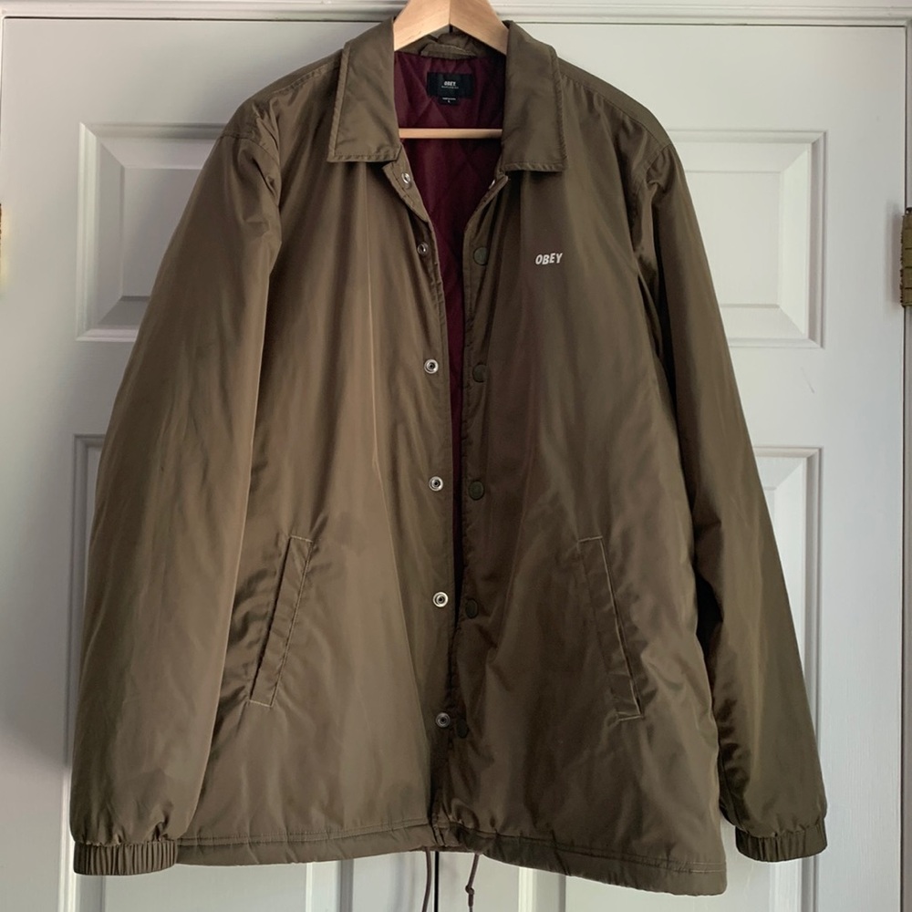 Obey Men’s Dark Olive‎ Green Jacket L